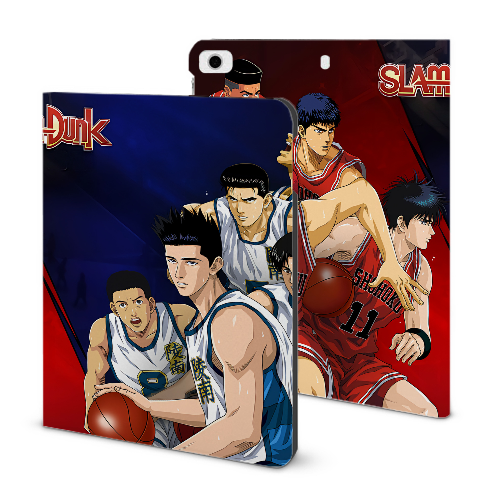 （画像用） SLAM DUNK／スラムダンク IPad ケース ブック型 PUレザー TPU 耐衝撃 軽量 薄型 ペン収納なし 全面保護 IPad 各モデル対応